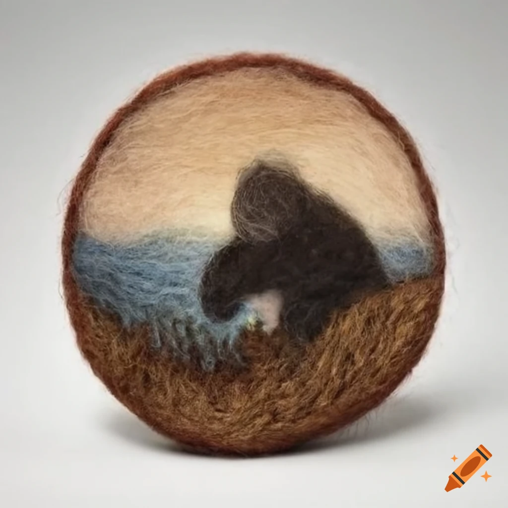 Felted wool artwork by theodor kittelsen on Craiyon