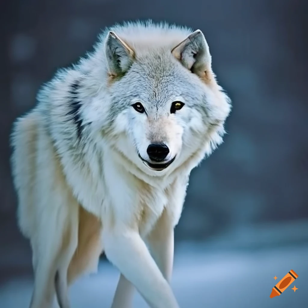majestic white wolf