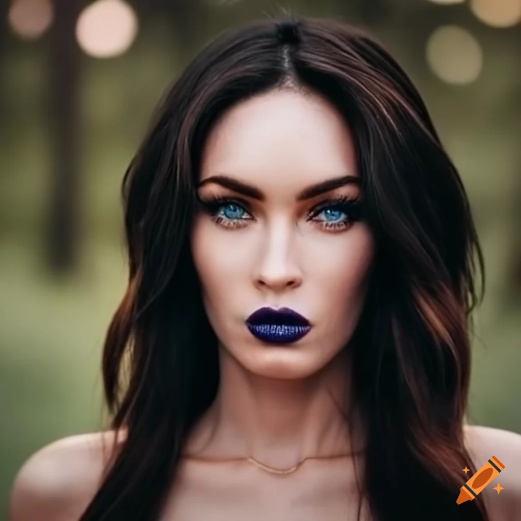 High-resolution image of a beautiful woman with blue catlike eyes on ...