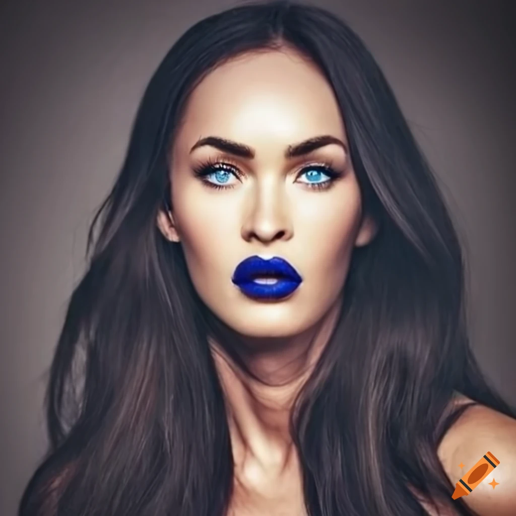 Portrait of megan fox with captivating eyes on Craiyon