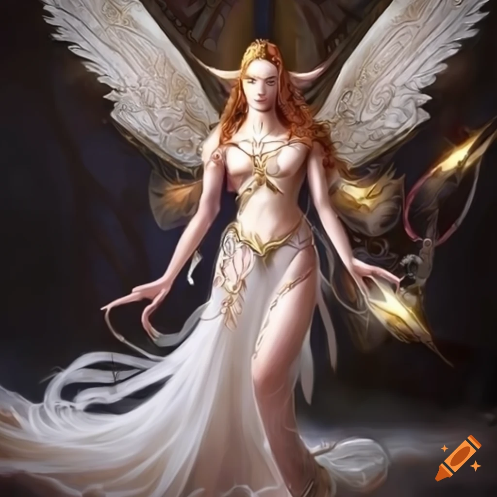 image of a magnificent angelic high elf deity