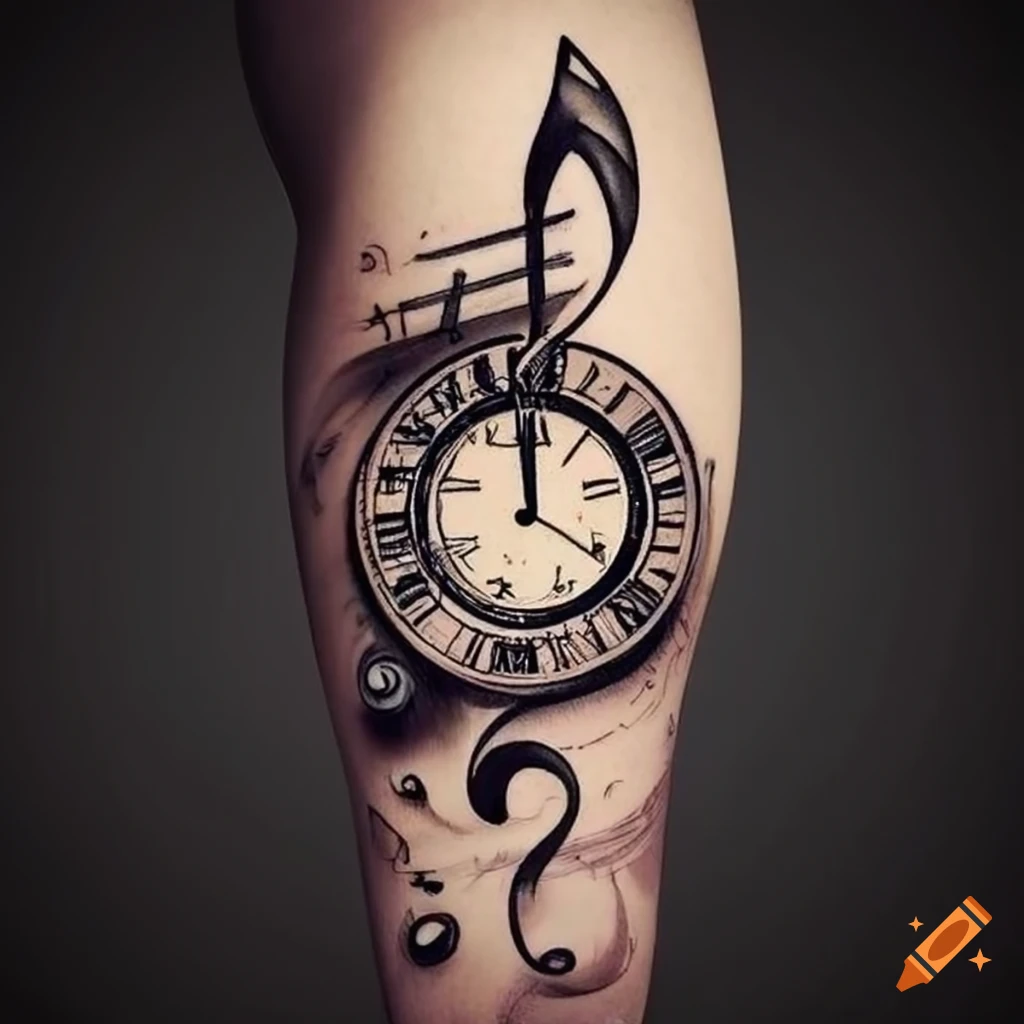 Eighth Music Note Temporary Tattoo Sticker - OhMyTat