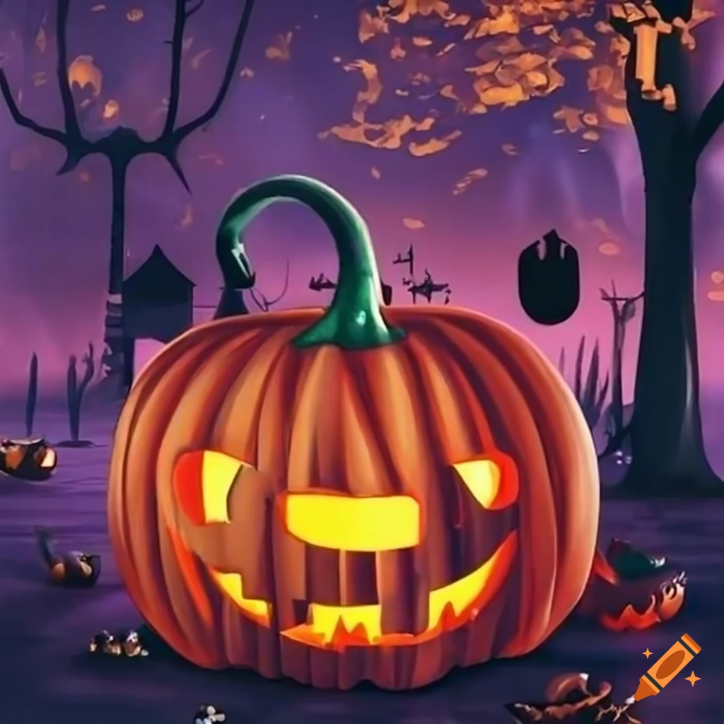 Cute halloween neighborhood