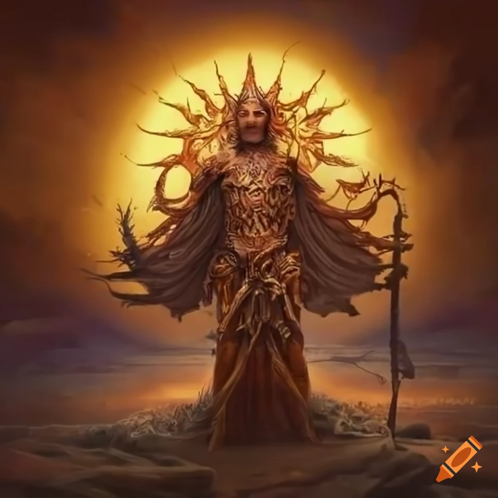 Artistic Depiction Of An Ancient Sun God On Craiyon
