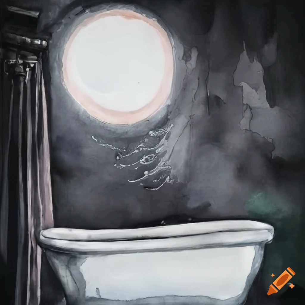 Eerie bathtub with dripping water on Craiyon
