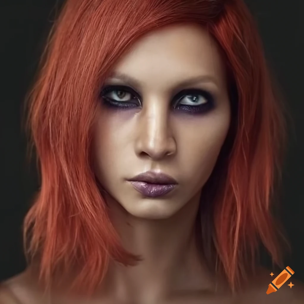 Image Of A Maroon Haired Humanoid Alien Woman On Craiyon 