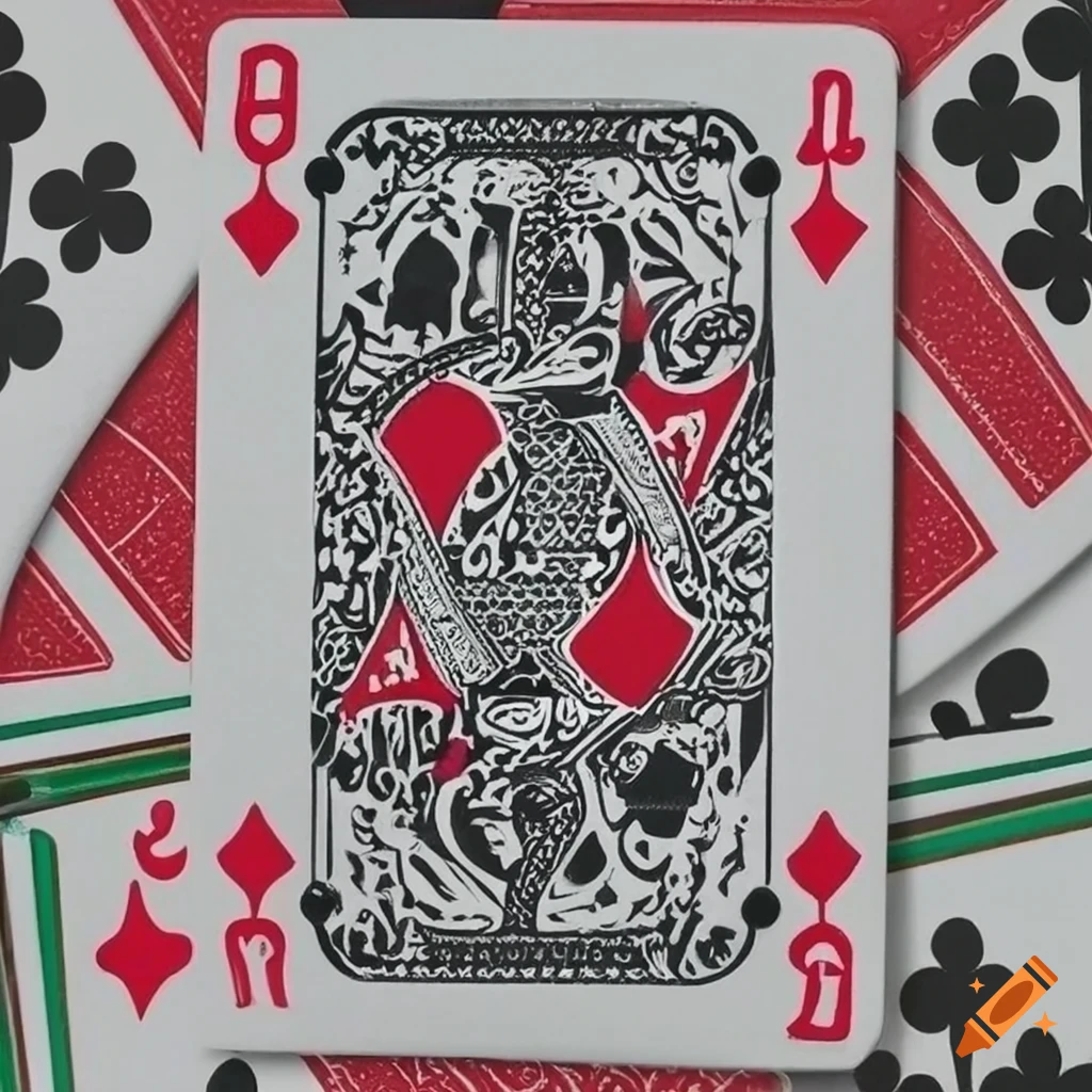 A unique arabic playing card on Craiyon