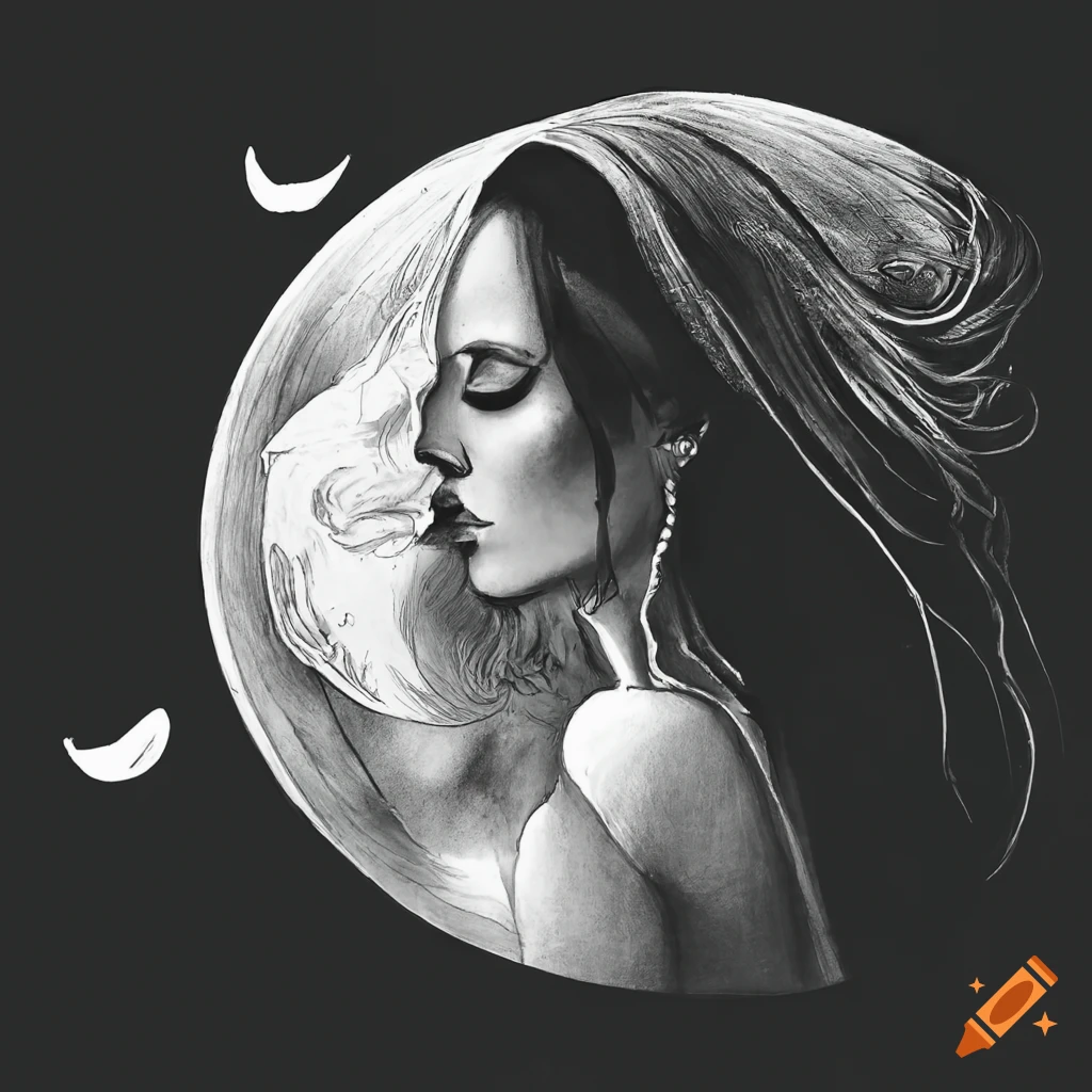 Moon Girl Art Print by FNK Designs | iCanvas