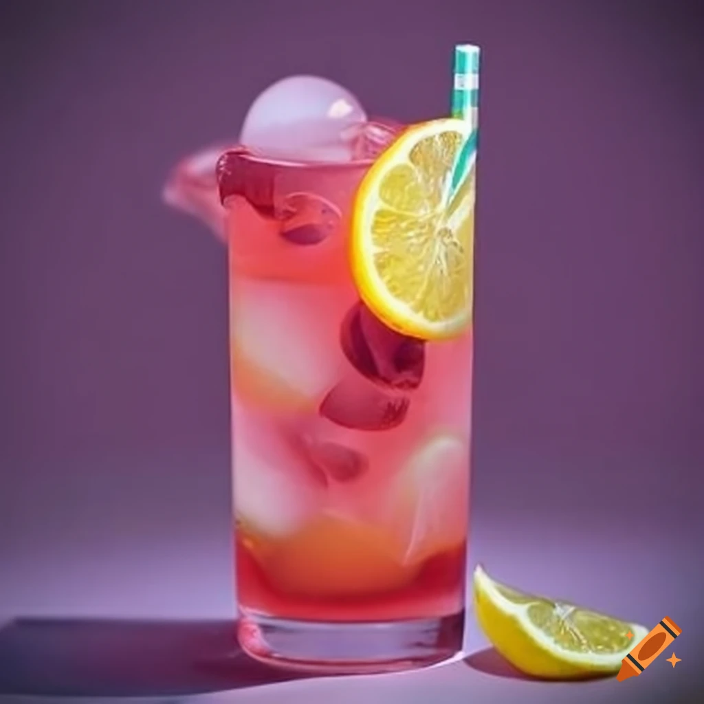 Pink lady gin cocktail with applejack, lemon juice, grenadine and egg white