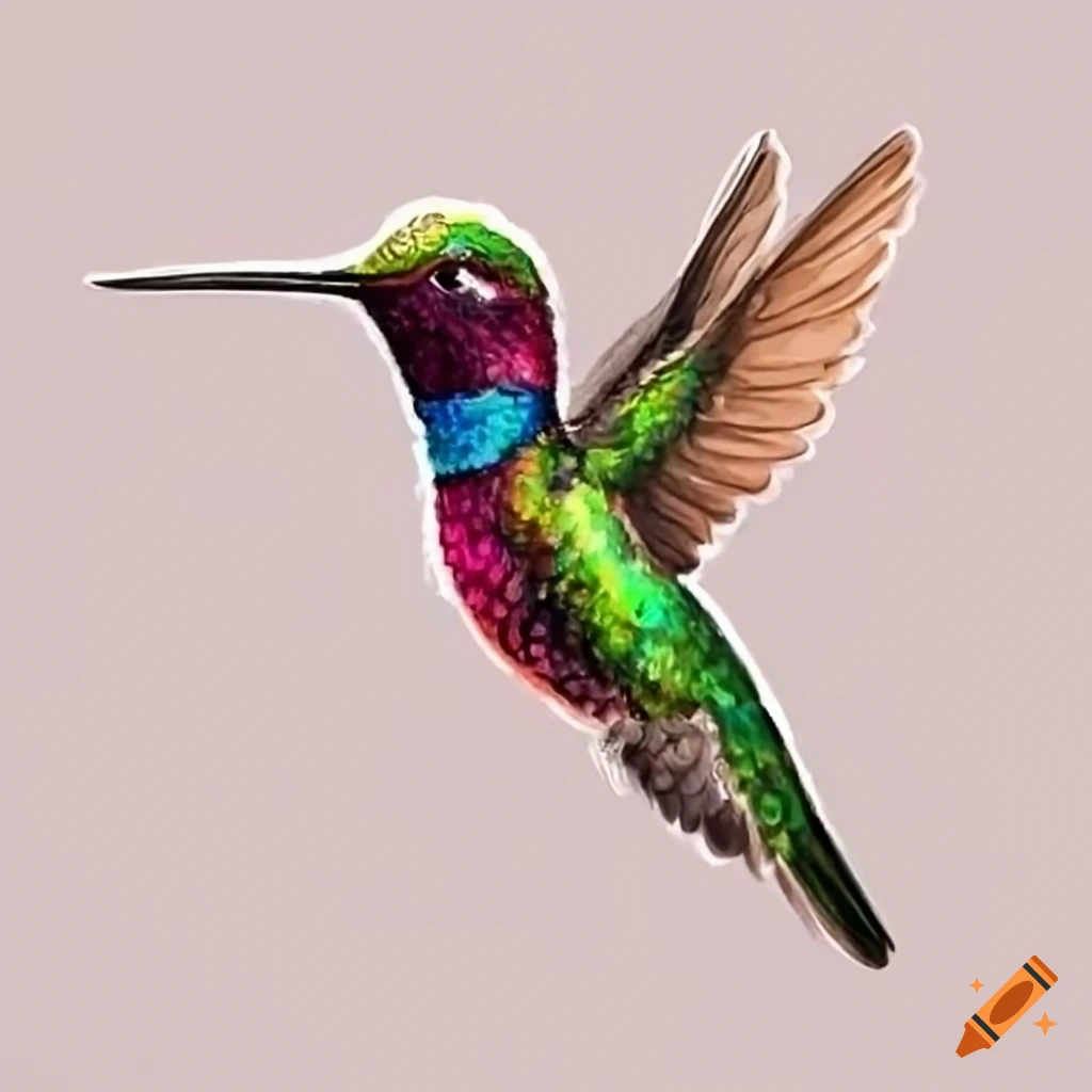 Humming bird' timelapse drawing -- copic markers and colored pencils -  YouTube