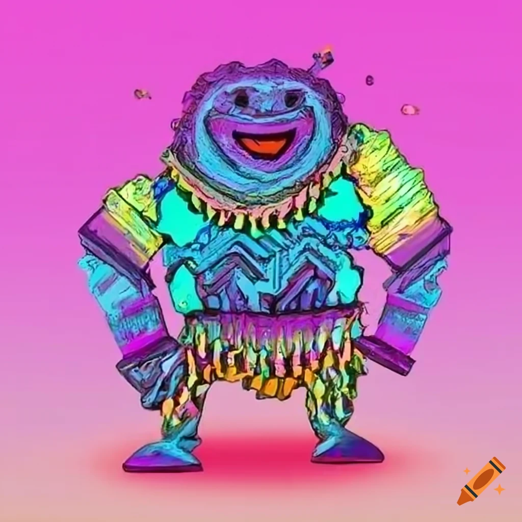 Bismuth character sculpture
