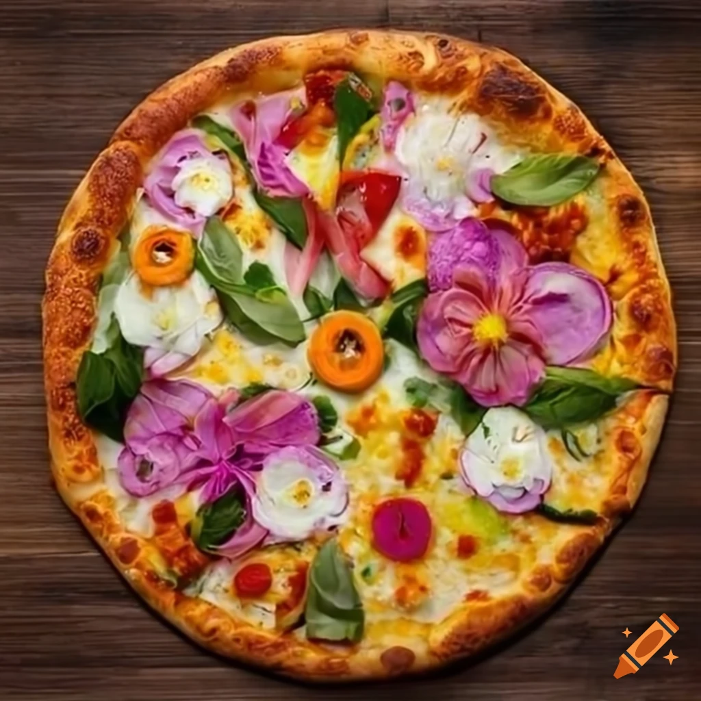 Flower pizza on Craiyon