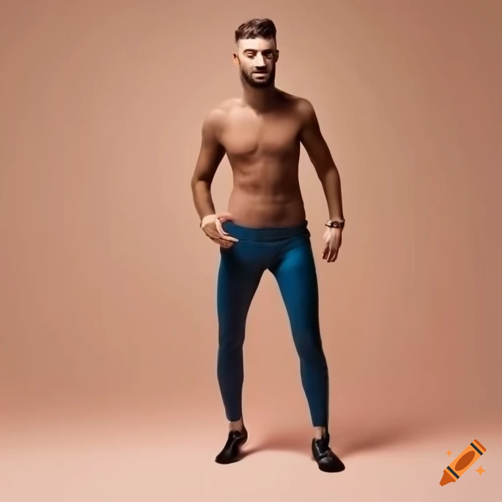 photo of a stylish man in a tight outfit