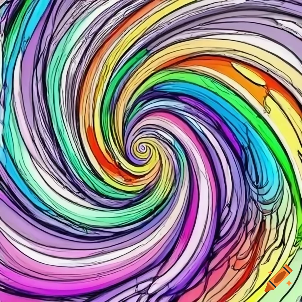 coloring page with black and white swirls and spirals