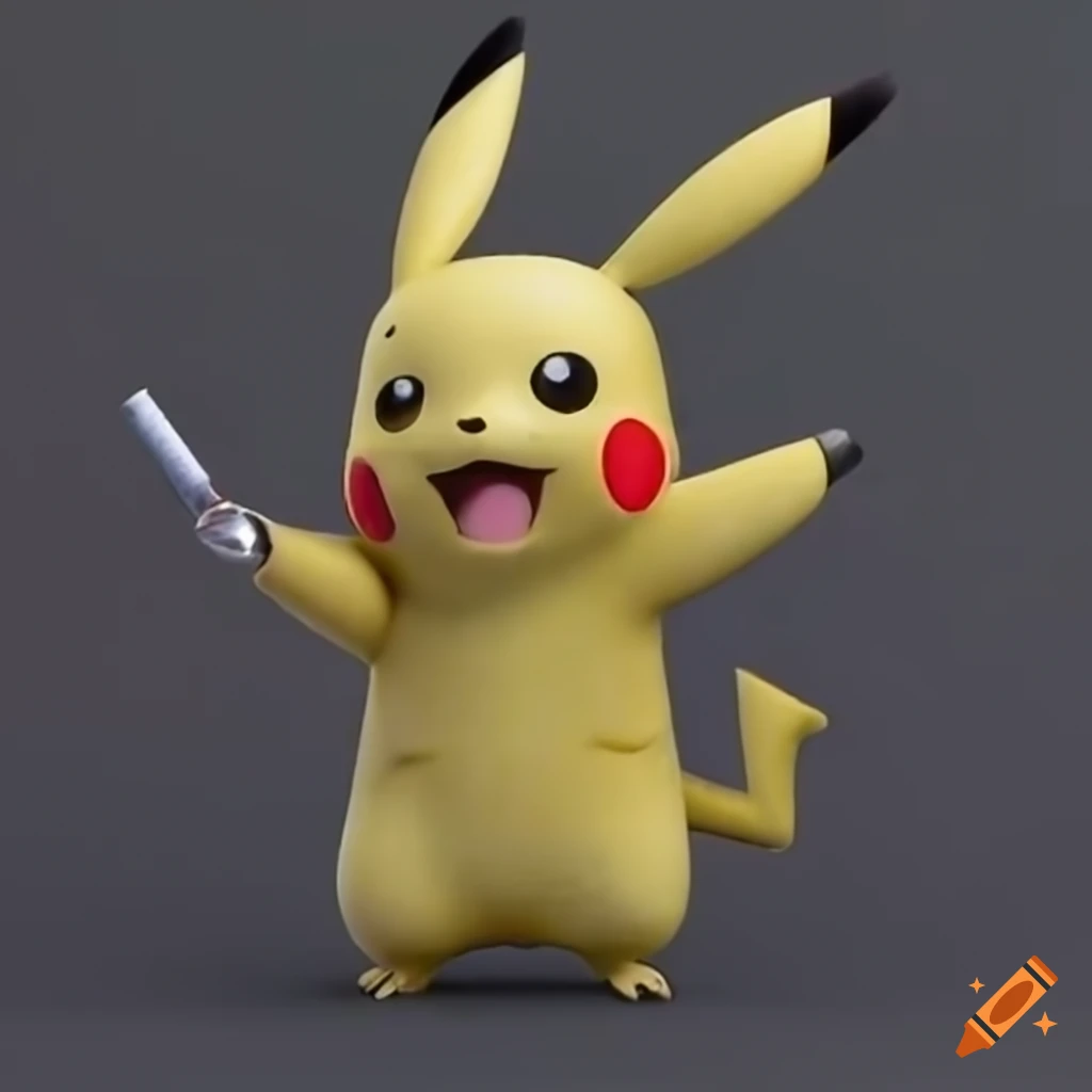 pikachu with a cigarette