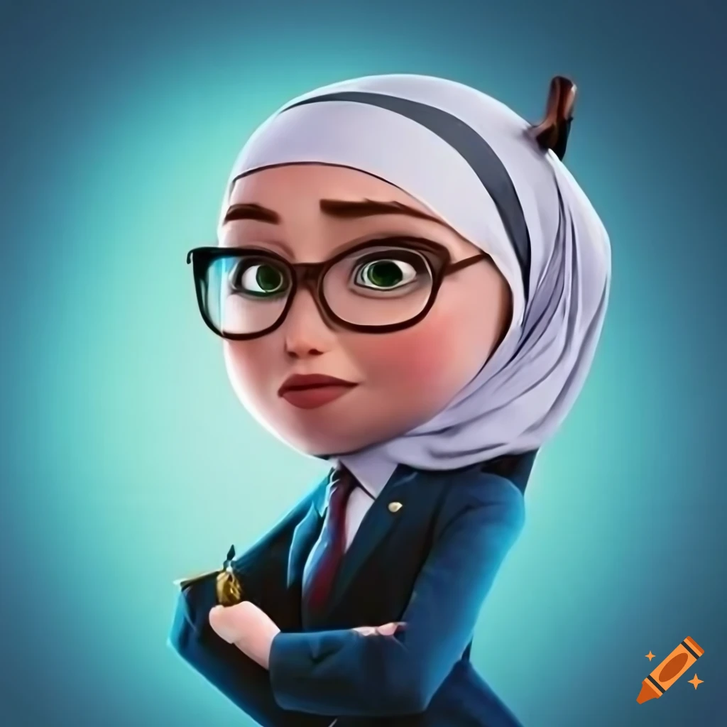 movie poster featuring a diverse woman wearing glasses and hijab