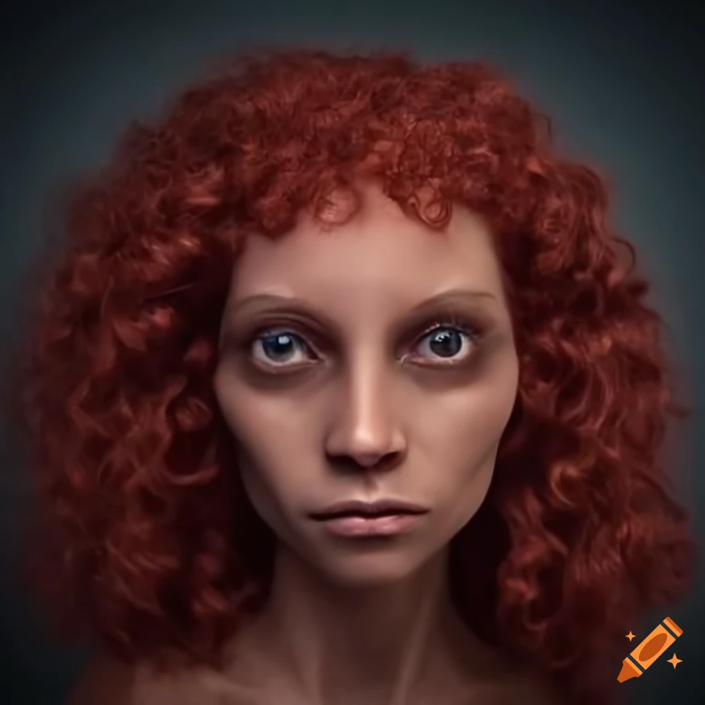 illustration of a maroon-haired humanoid alien woman