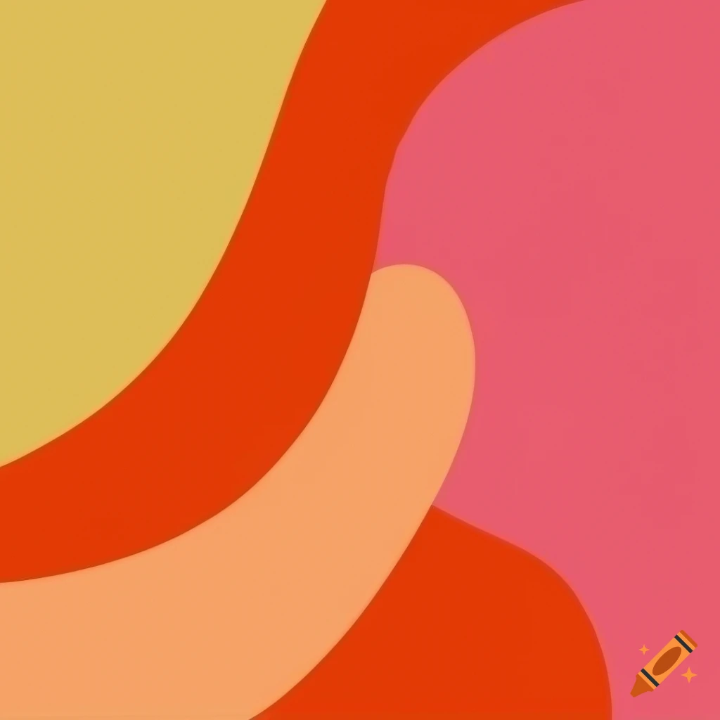 minimalist 2D illustration with soft and creamy color blocks