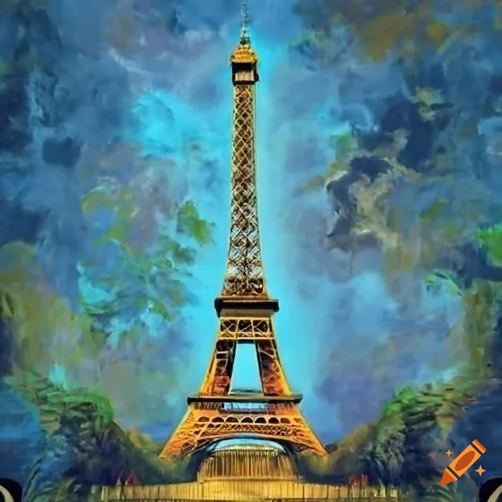 Artistic Depiction Of The Eiffel Tower In Monet Style On Craiyon
