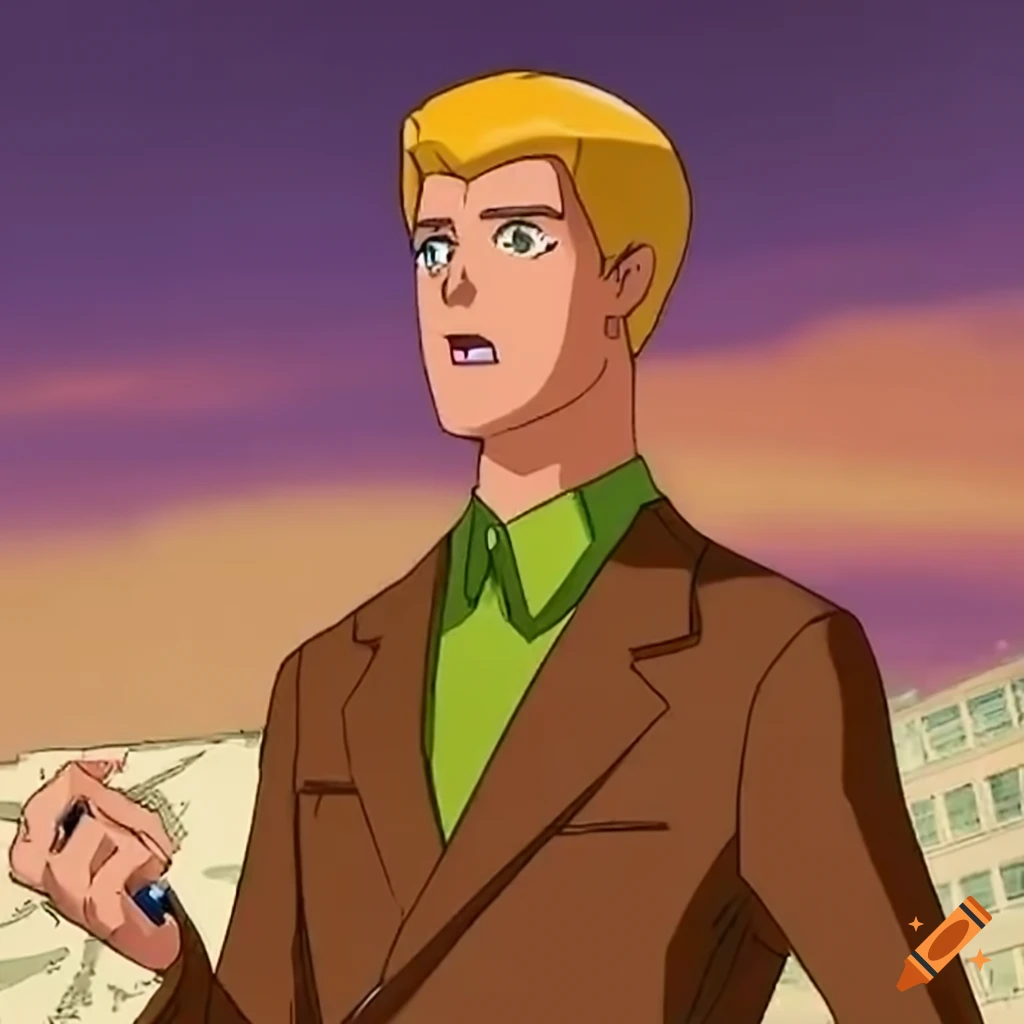 Cody Rhodes wearing an FBI coat showing a map in a TV show