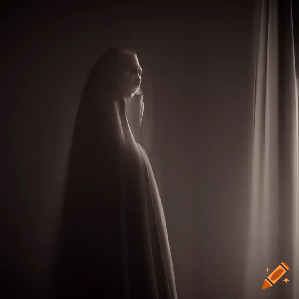 image of a ghost in a dark room