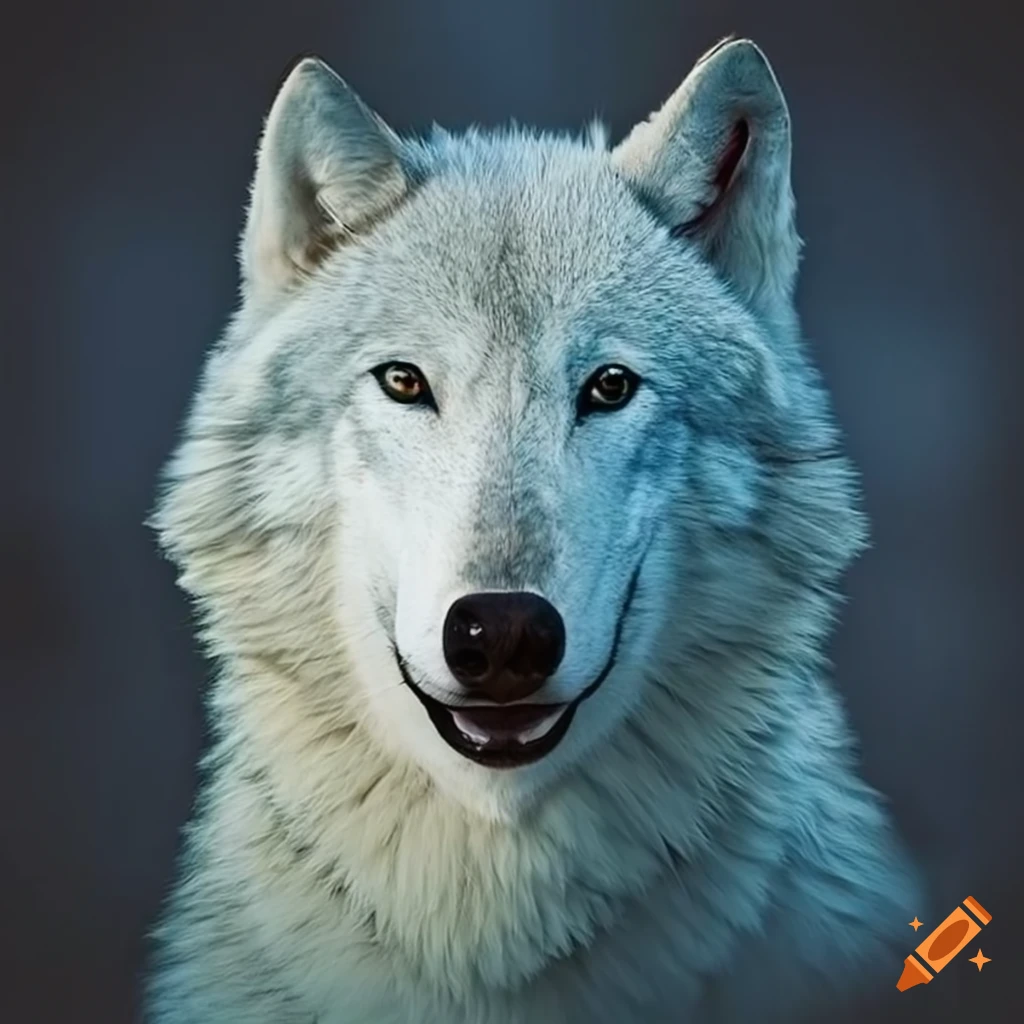 majestic white wolf
