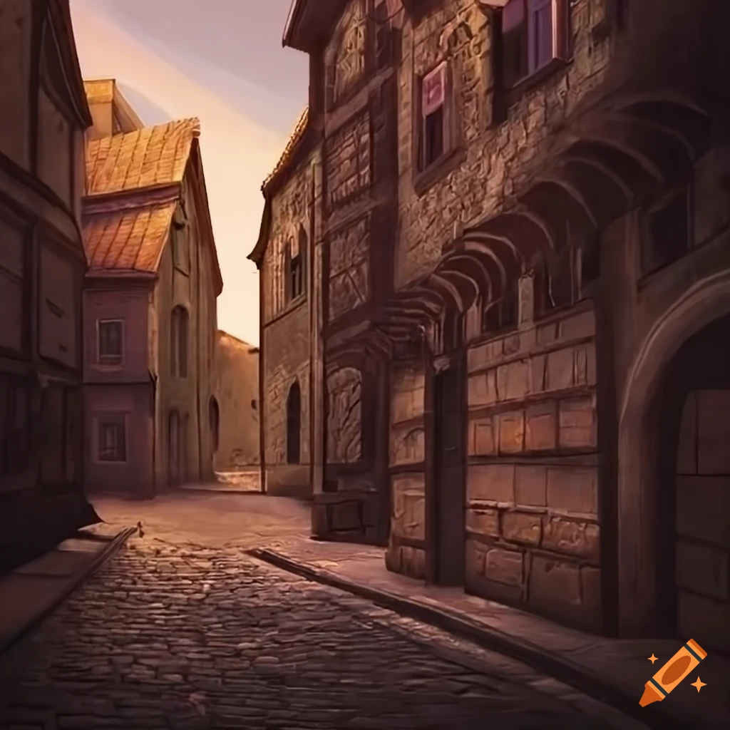 medieval street scene