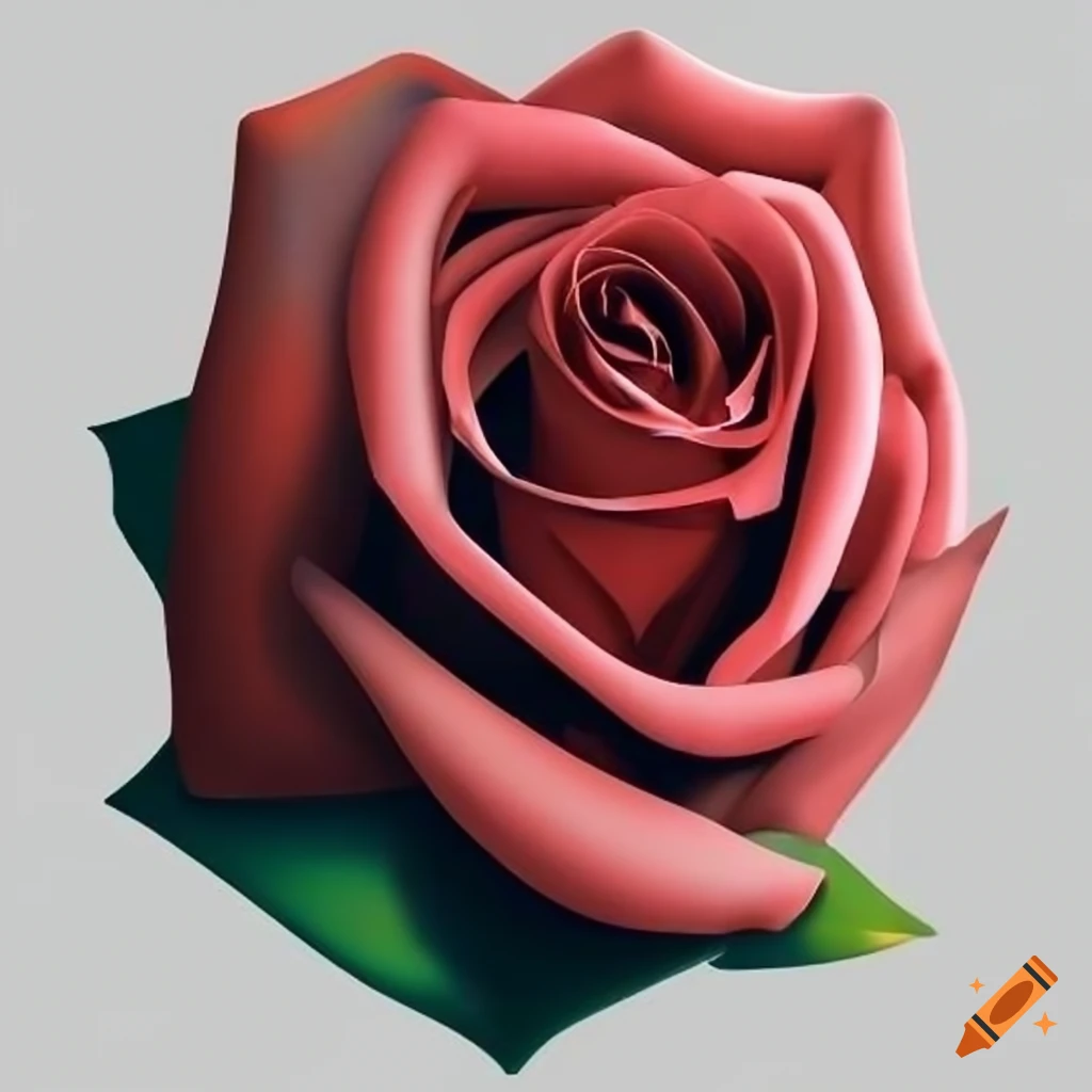 Image of a rose computer on craiyon