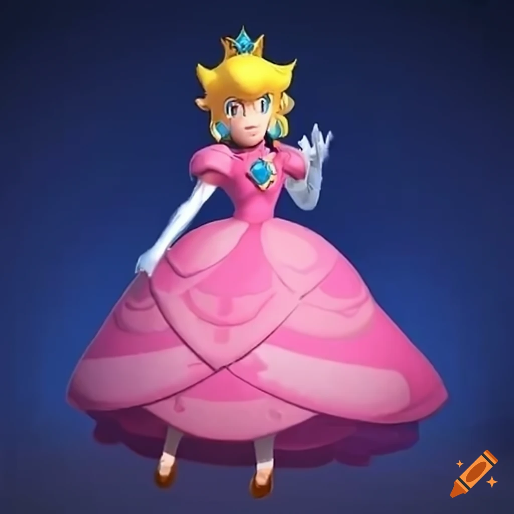 cosplay of Princess Peach and Link in a ballroom