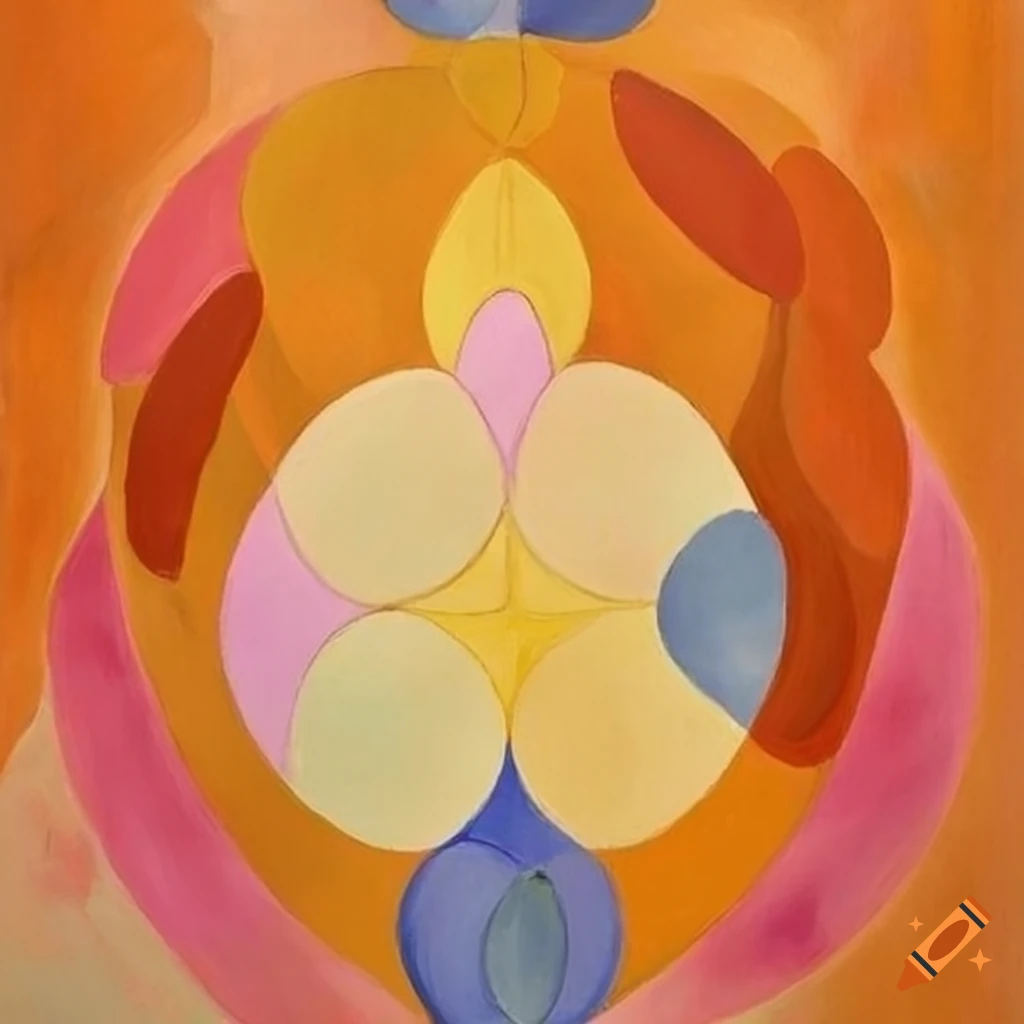 abstract painting inspired by Hilma af Klint