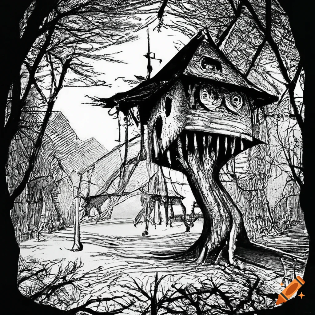 Buy Stu's House Spooky House Horror Wall Decor Fine Art Print Online in  India - Etsy