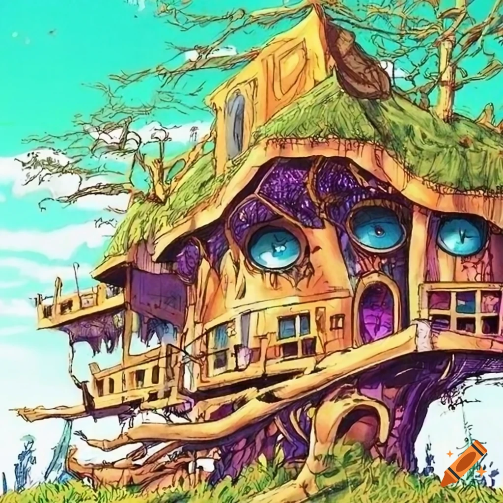 Hirohiko Araki's Epic Treehouse in JoJo's Bizarre Adventure style