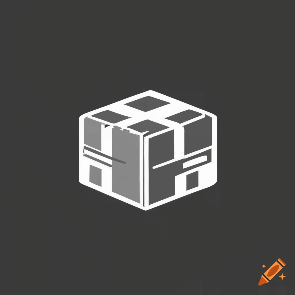 icon of a moving box with a rectangular sticker