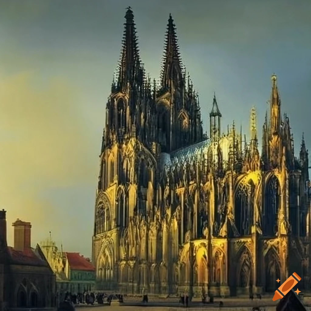 Cathedral inspired by Caspar David Friedrich style