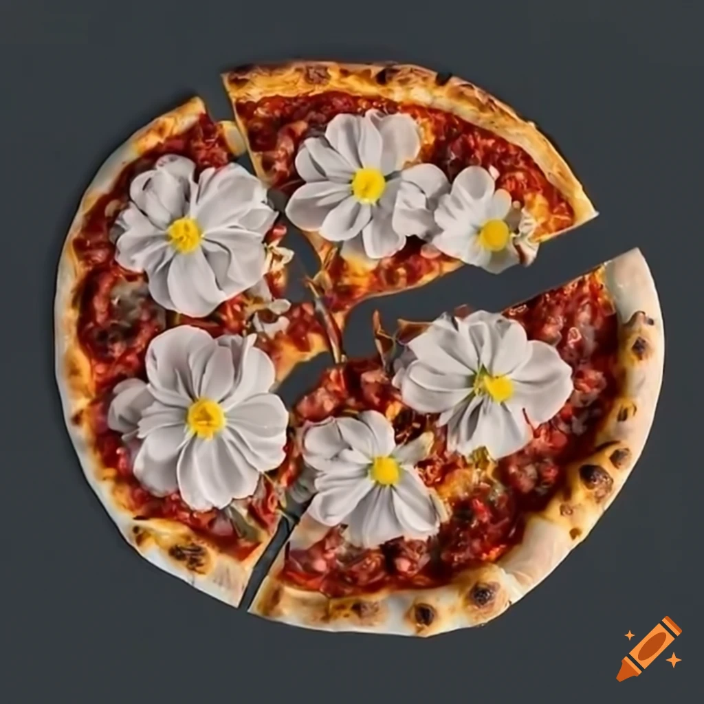 Flower pizza on Craiyon