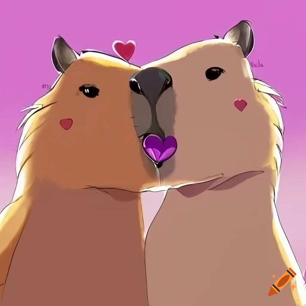 Kawaii Capybara Orange Cute Animals Anime Stock Vector (Royalty Free)  2321962609 | Shutterstock