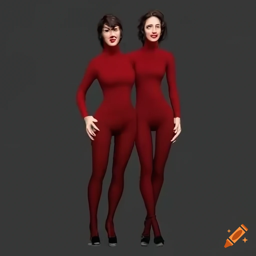 Unique two-headed woman costume for a party
