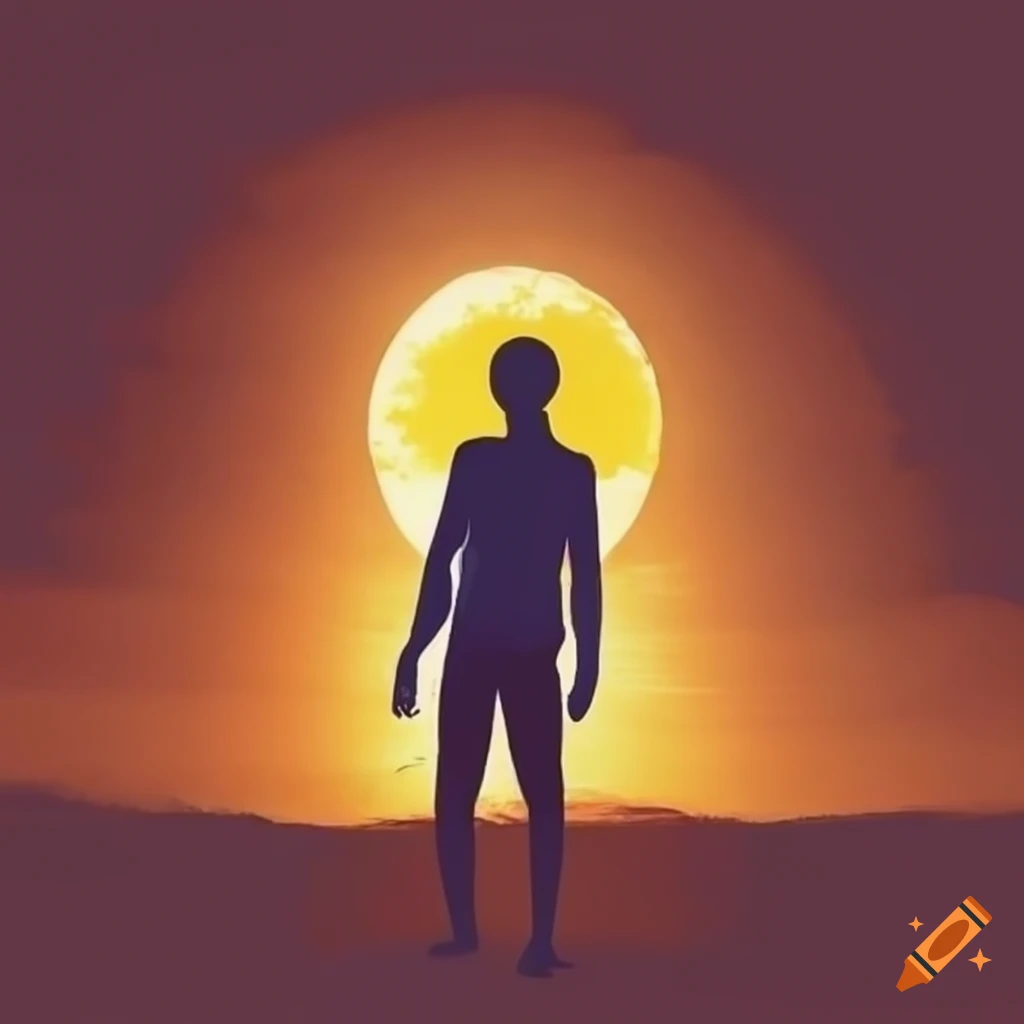 sunset-with-silhouette-of-a-person-on-craiyon