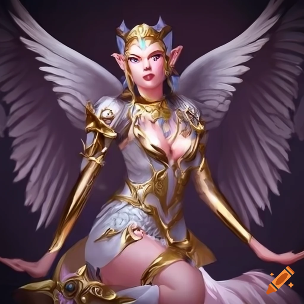 image of a magnificent angelic high elf deity