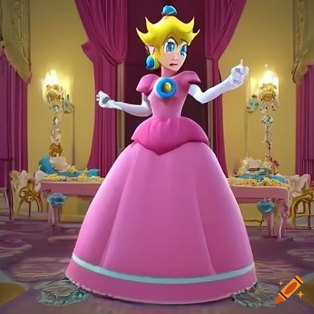 Princess Peach and Link in costume swap