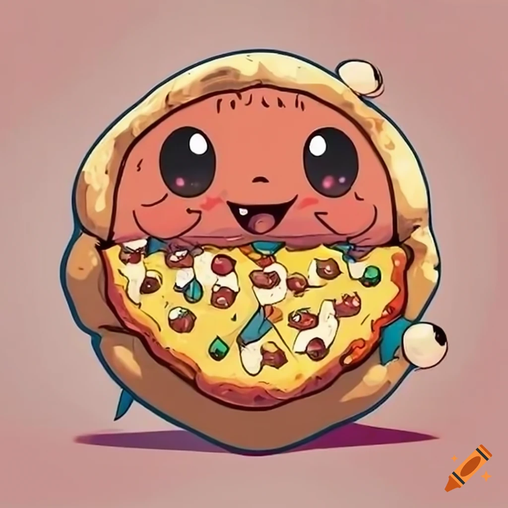 Delicious pizza topped with adorable pokemon characters