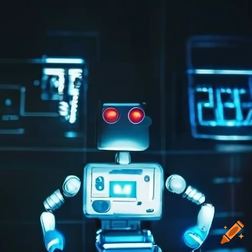 futuristic machine with a small robot