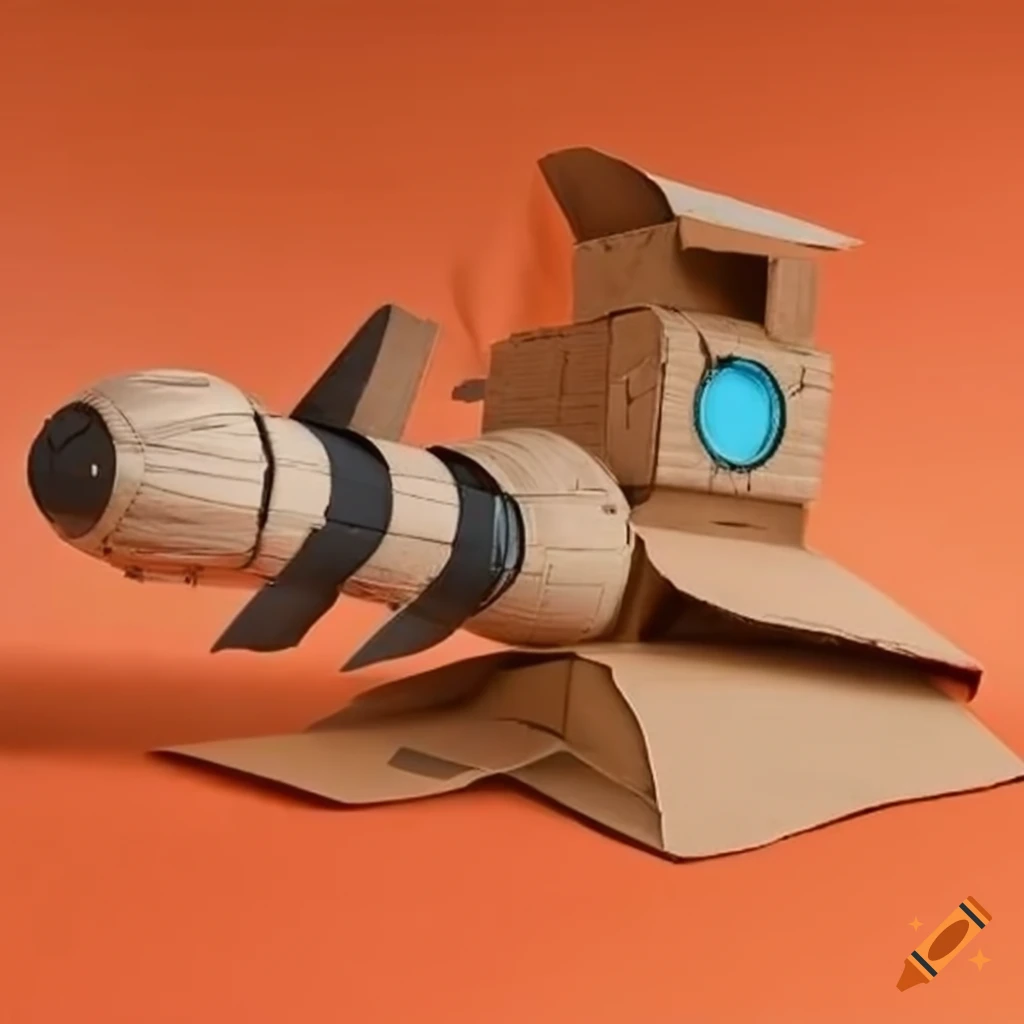 fabric and cardboard spaceship modules