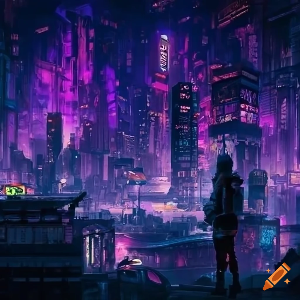 Cyberpunk city wallpaper in high definition