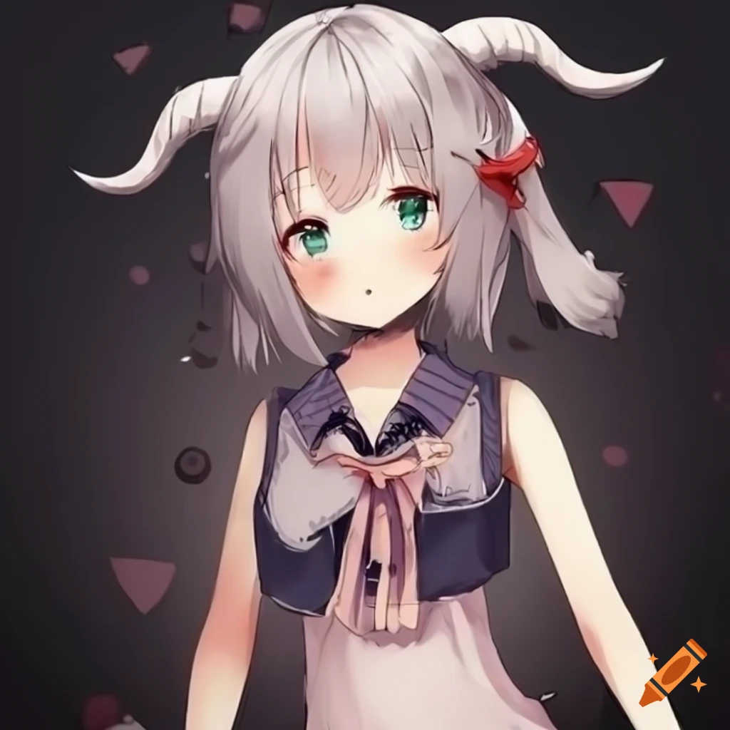 Goat girl | Monster girl encyclopedia, Character design, Anime girl
