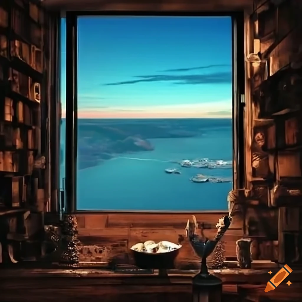 Panoramic view from a window on Craiyon