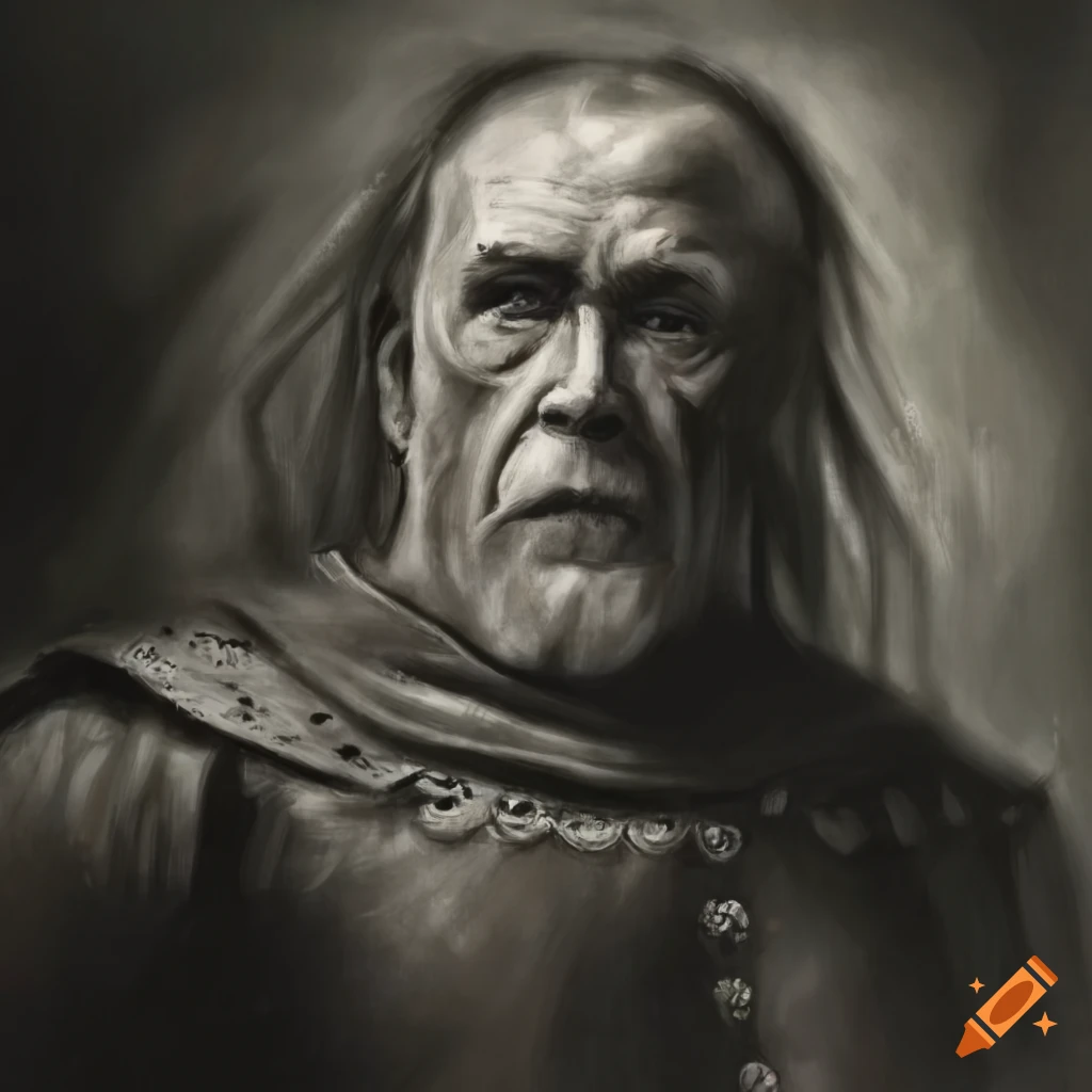 Charcoal Portrait Of A Medieval Count On Craiyon
