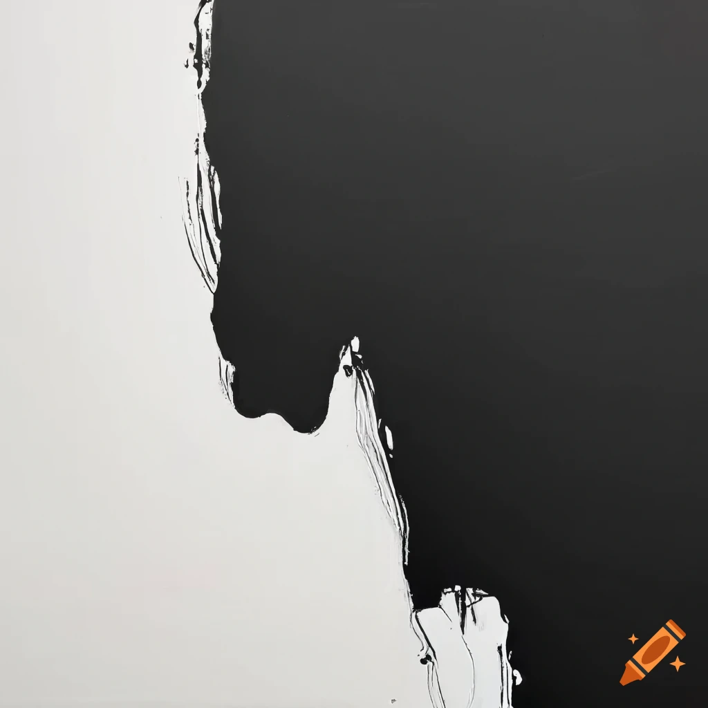 Minimal abstract acrylic painting on linen on Craiyon