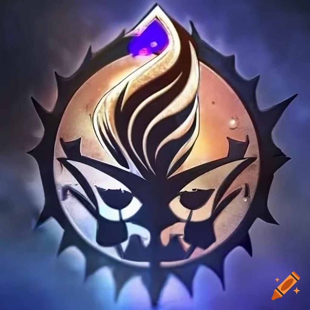 Logo design of a fusion between world of warcraft and fairy tail on Craiyon