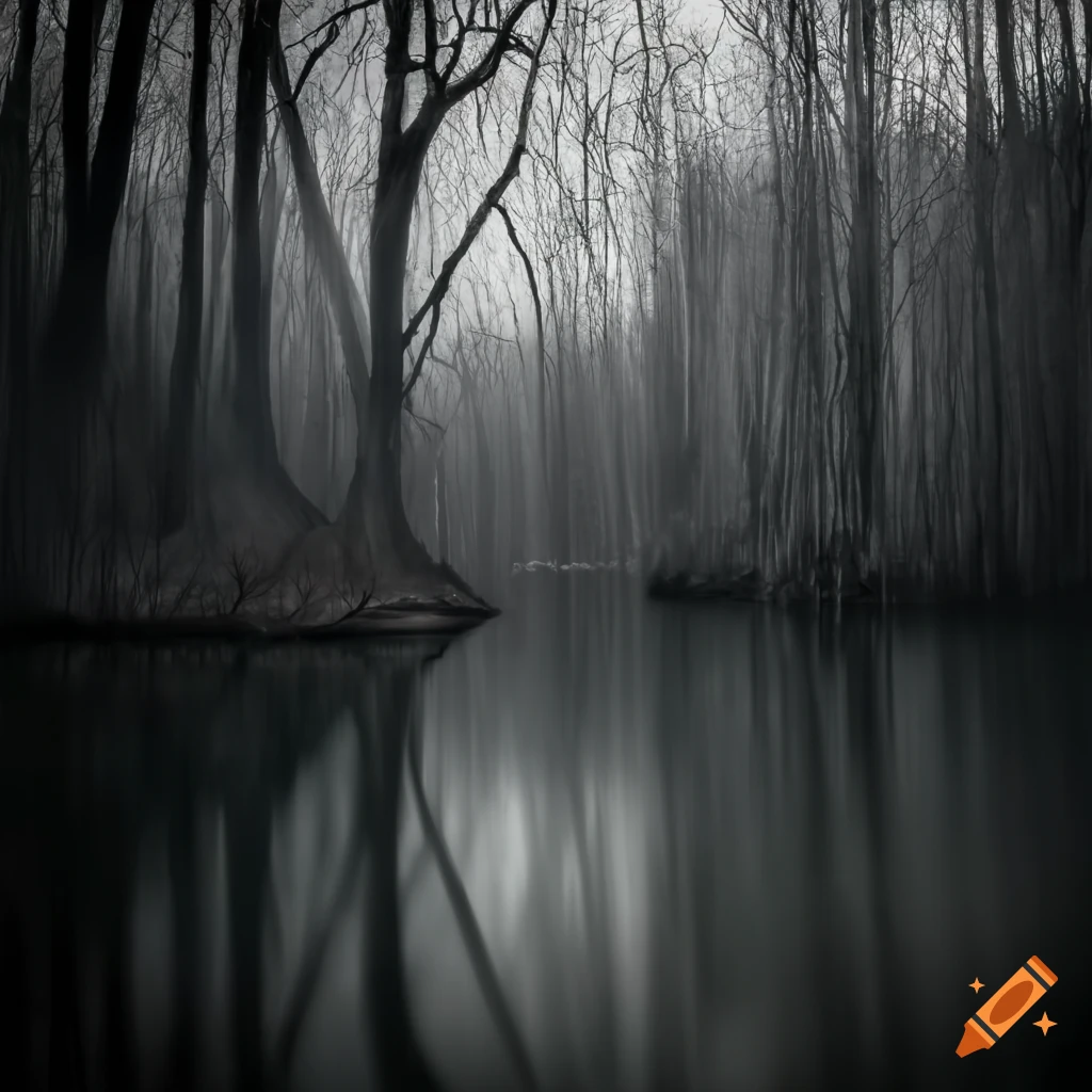image of a spooky lake